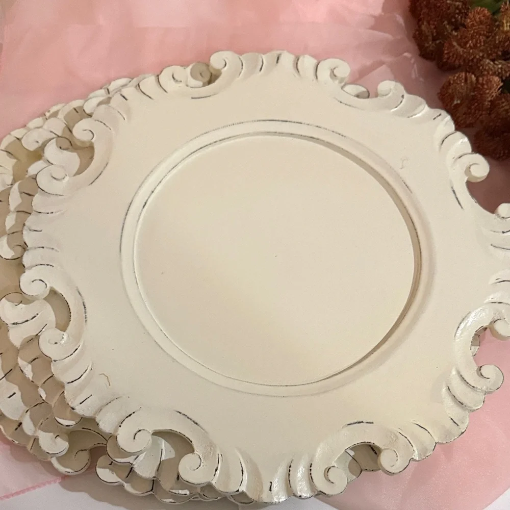 Pier 1  6# Cream plate charger